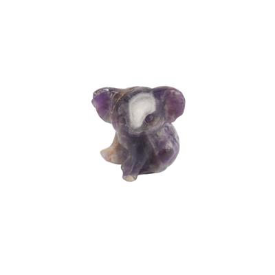 80cts Amethyst Fancy Carved Koala Approx 30x30mm Loose Gemstone Display (1pcs) 