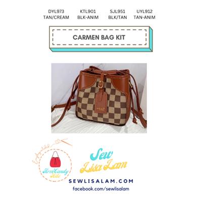 Sew Lisa Lam's Tan Animal Print Carmen Handbag Kit