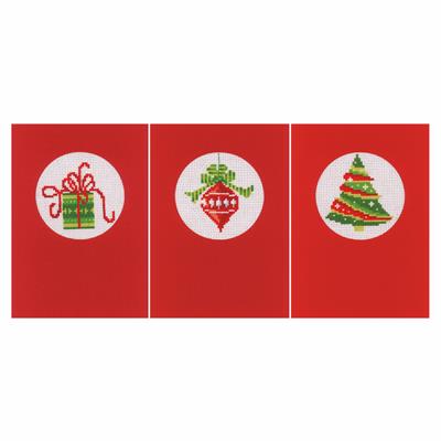 Christmas Counted Cross Stitch Greeting Cards Kit Pack of 3 