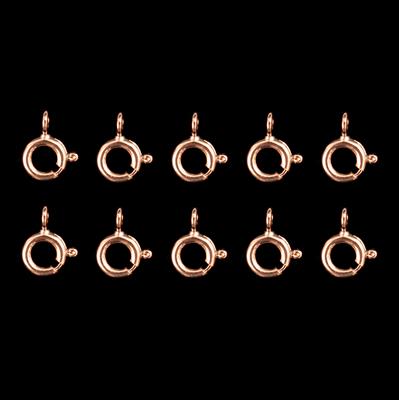 Rose Gold Plated 925 Sterling Silver Bolt Ring Clasp - 6mm (10pcs/pk)
