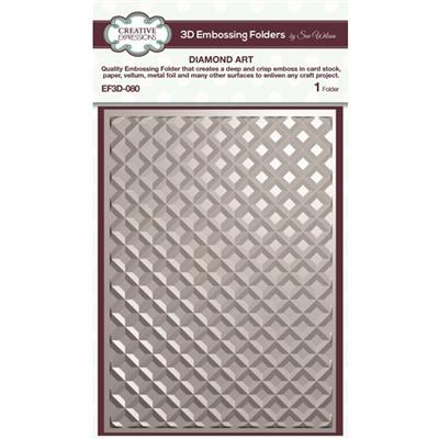 Creative Expressions Diamond Art 5 in x 7 in 3D Embossing Folder
