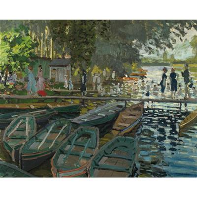 National Gallery Monet Bathers At La Grenouillere Panel 0.9m