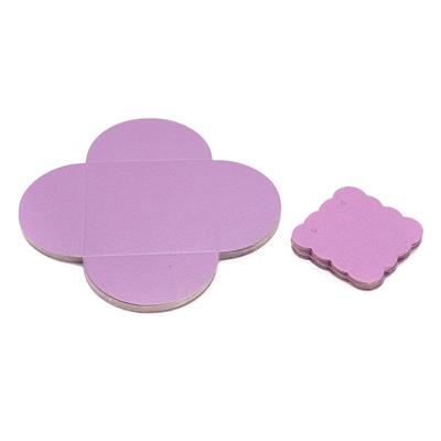 Purple Paper Flower Card Packaging, 20pcs