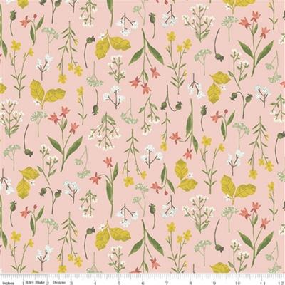 Katherine Lenius Tea With Bea Blush Autumn Garden Fabric 0.5m