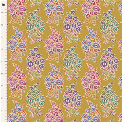 Tilda Pie in the Sky Willy Nilly Mustard Fabric 0.5m