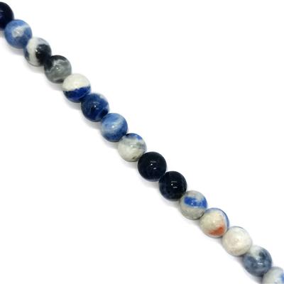 90 cts Sodalite Plain Rounds, Approx. 6mm, 38cm strand
