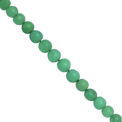9cts Green Ethiopian Opal Graduated Plain Round Approx 2 to 5mm, 14cm Strand With Spacers