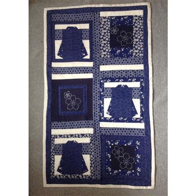 Sew with Beth Kimono & Sashiko Wall Hanging Kit: Blue & Ivory