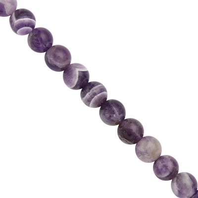 70cts Chevron Amethyst Smooth Round Approx 6mm, 24cm Strand