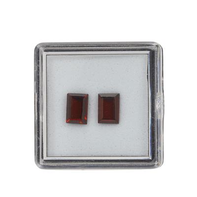 2cts Garnet Baguette Step Approx 7x5mm Pack of 2