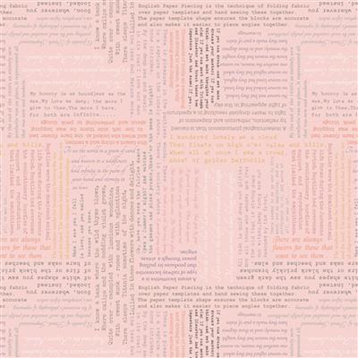 Lewis & Irene Bookworm Pink Text Fabric 0.5m