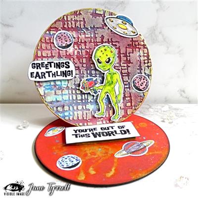 Visible Image Alien Invader Stamp Set