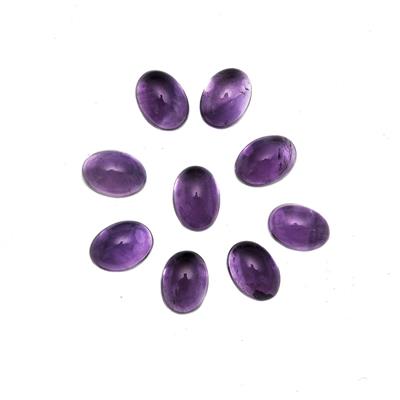 6.6cts Zambian Amethyst 7x5mm Oval Pack of 9 (N)