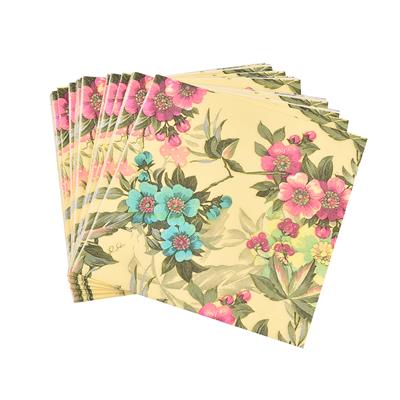 Light Floral Serviettes, 20 Sheets  