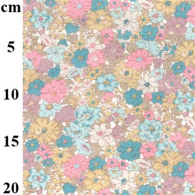 Pastels Florals Cotton Poplin Fabric 0.5m