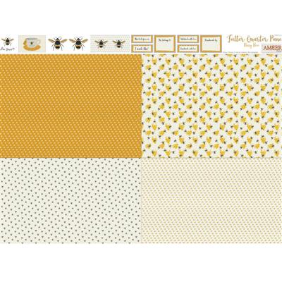 Amber Makes Busy Bee 4x Fatter Quarter Panel (140 x 113cm)