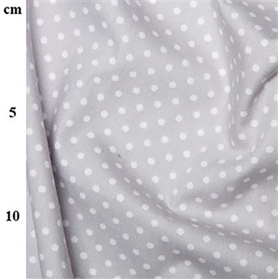 Rose and Hubble Cotton Poplin Spots on Silver Fabric 0.5m