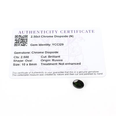 2.6cts Chrome Diopside 10x8mm Oval (N)