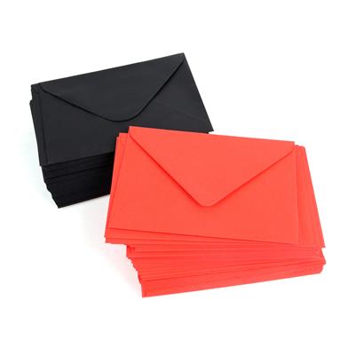 Just the Envelope Multi buy special  - C6 Red and C6 Black Envelopes bundle    