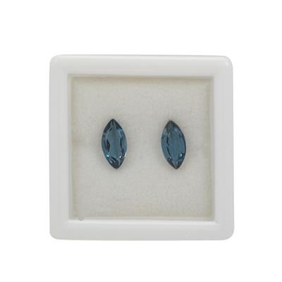 0.95cts London Blue Topaz Brilliant Marquise Approx 8x4mm (Pack of 2)