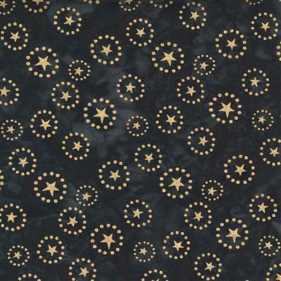 Moda Felicity Batiks Black Stars Fabric 0.5m