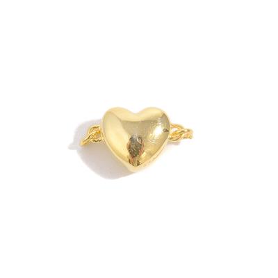 Gold Plated 925 Sterling Silver Magnetic Heart Clasp Approx 12x8mm
