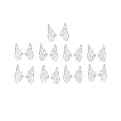 925 Sterling Silver Plated Base Metal Wings Approx 20x9mm, Pair of 9