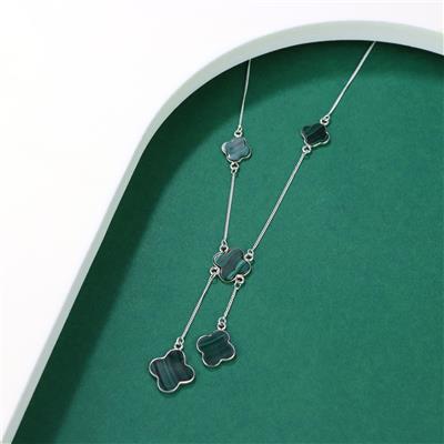 925 Sterling Silver Clover Necklace Malachite Project With Instructions By Suzie Menham