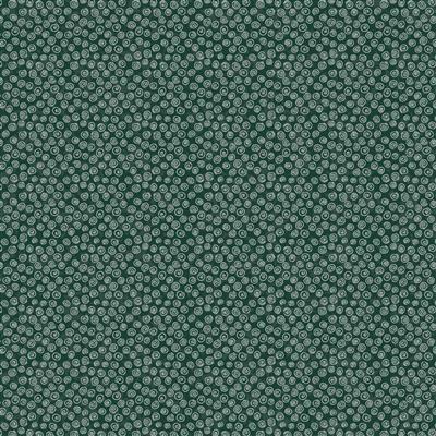 Lynette Anderson Hollyberry Christmas Swirl Green Fabric 0.5m