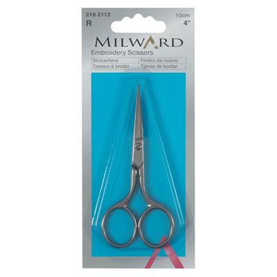 Milward Fine Embroidery Scissors Silver 10cm
