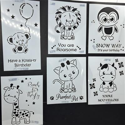 Cute Animal stencil pack