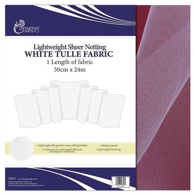 Carnation Crafts Tulle, 1 length of fabric 30cm x 24m