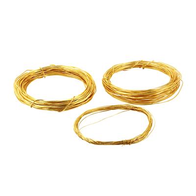 Gold Plated Copper Wire Bundle Approx, (0.4, 0.8, 1mm) Pack Of 3