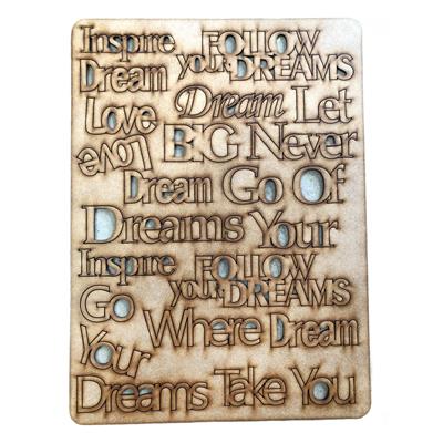 Words to Inspire 2mm Embellishment Sheet
