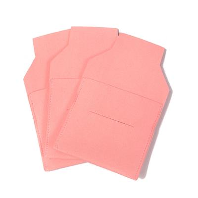 Pink Suede Jewellery Packaging Pouch, 3pcs, 7x7cm
