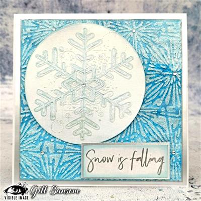 Visible Image Snowflake Grunge Stamp Set
