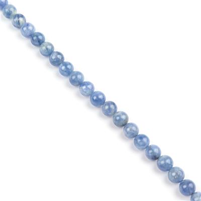 90cts Kyanite Plain Rounds Approx 6mm - 30cm Strand