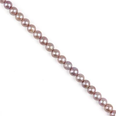 Lavender Freshwater Cultured Faceted Pearls Approx. 10-11mm, 38cm Strand