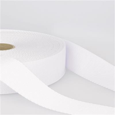 White Polyester Webbing 35mm x 1m (Cut to Order)