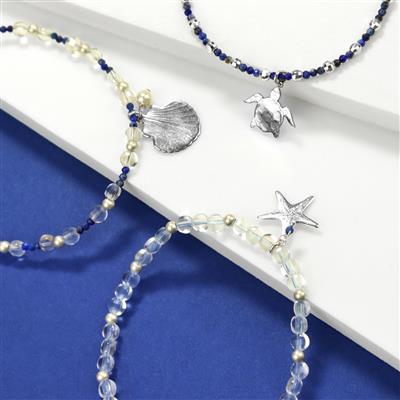 925 Sterling Silver Under The Sea Charms & Lapis Lazuli Project With Instructions By Debbie Kershaw