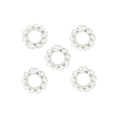 925 Sterling Silver Twisted Round Spacer Beads, Approx 10mm, 5pcs 