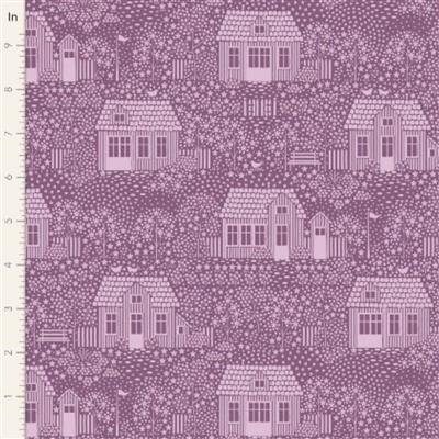Tilda In The Neighbourhood Lilac Fabric 0.5m