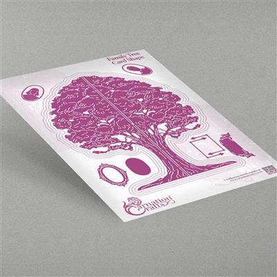 Carnation Crafts Family Tree Card Shape Die Set