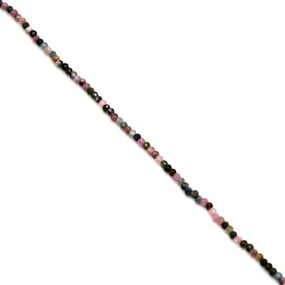 20cts Multicolour Tourmaline Faceted Rondelles Approx 2.8x2mm, 38cm Strand