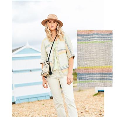 Stylecraft Savannah Pampas Grey & Pink Mid Sleeve Cardi Kit: Pattern & 8 Balls of Yarn