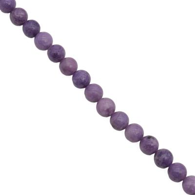 290cts Lepidolite Plain Rounds Approx 10mm, 38cm Strand