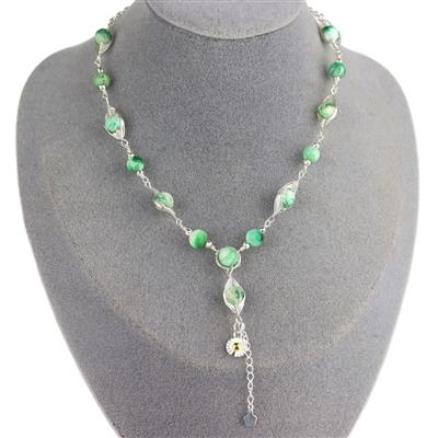 Scolecite Sensation! Green Scolecite Smooth Rounds with 925 Daisy Findings Pack