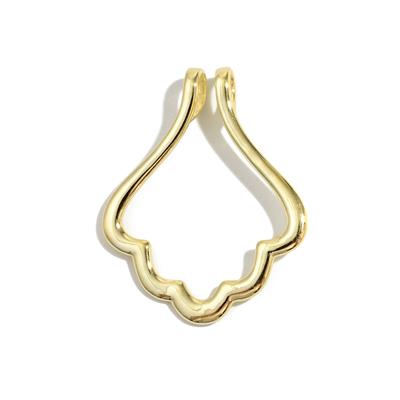 Gold Plated 925 Sterling Silver Ring Holder Pendant, Approx  28mm