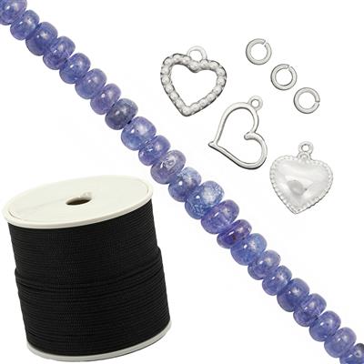 925 Sterling Silver Heart Charm Tanzanite Project With Instructions By Claire Macdonald