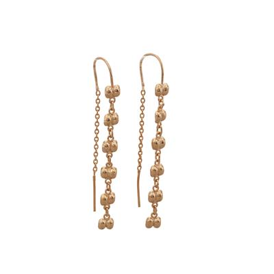 Rose Gold Plated 925 Sterling Silver Twisted Threader Earring, (Pair of 1)